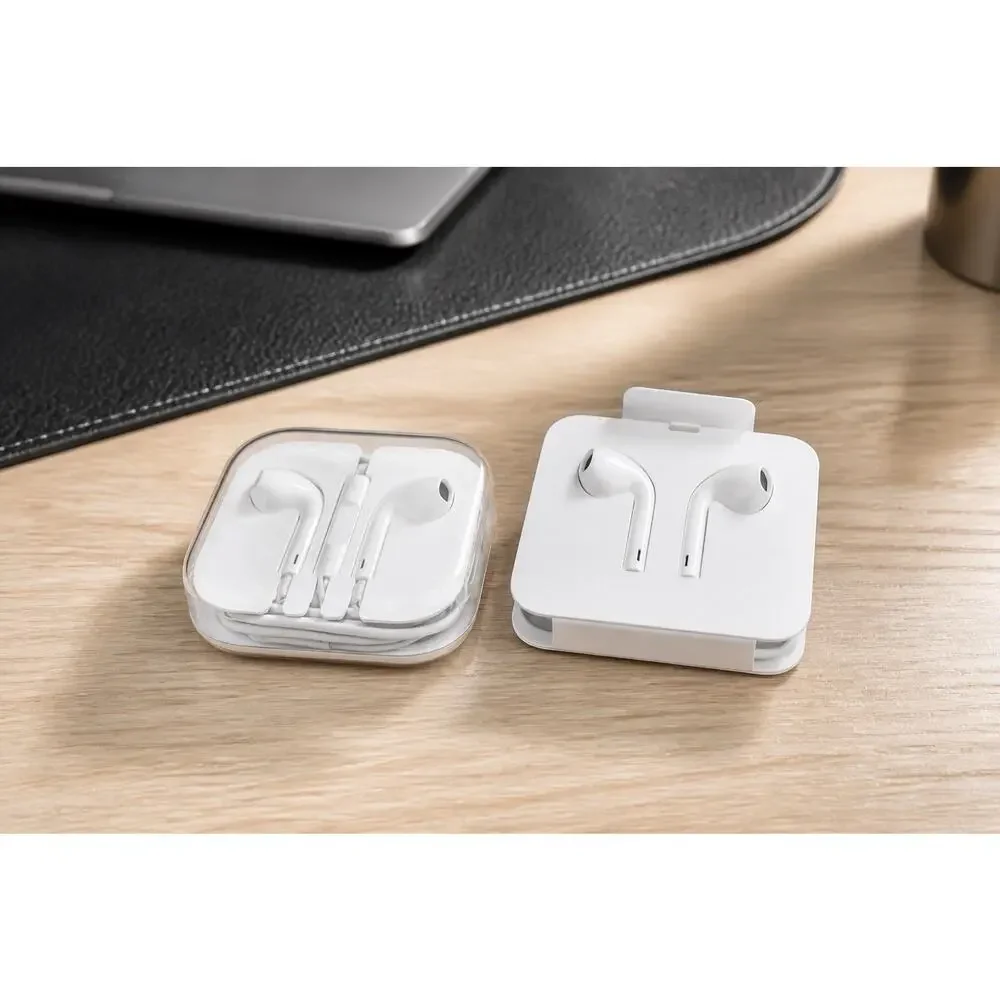 Lot 2 Apple OEM Wired Stereo Earphones Mic Remote 3.5mm iPod iPhone 3 4 5 6 NIB